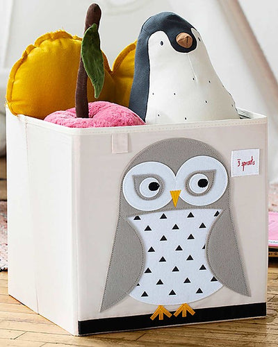 3 Sprouts - Storage Box Owl - Swanky Boutique