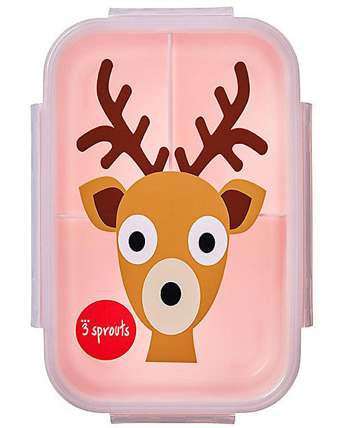 3 Sprouts - Lunch Box Bento with 3 Compartments Fawn - Swanky Boutique