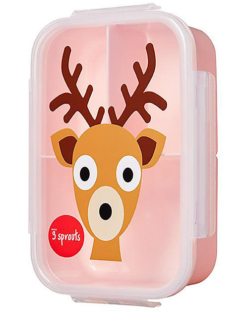 3 Sprouts - Lunch Box Bento with 3 Compartments Fawn - Swanky Boutique