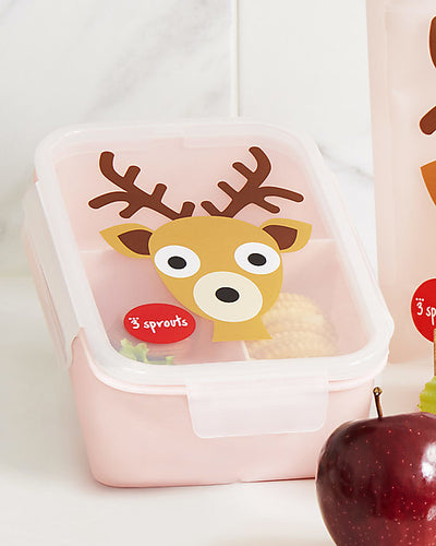 3 Sprouts - Lunch Box Bento with 3 Compartments Fawn - Swanky Boutique
