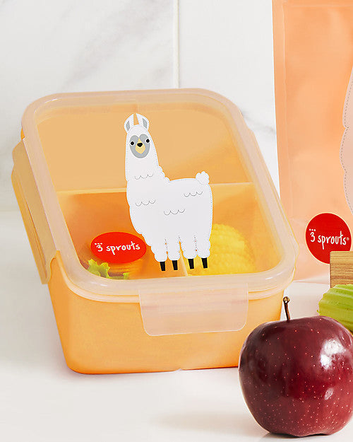 3 Sprouts - Lunch Box Bento with 3 Compartments Llama - Swanky Boutique