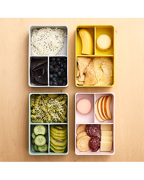 Lunch Box, Silicone Bento with 3 compartments  - Pink Llama