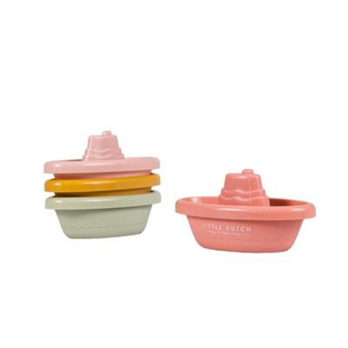 Little Dutch - Bath Boats Stackable Pink - Swanky Boutique