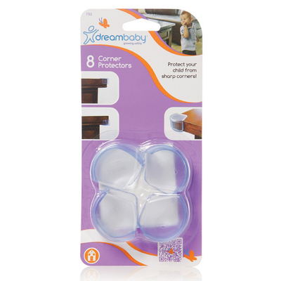 dreambaby - corner protectors x8 transparent - swanky boutique malta