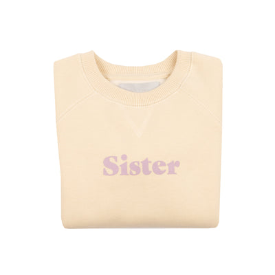 Bob & Blossom - Sweatshirt "Sister" Vanilla Various Sizes - Swanky Boutique