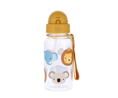 Straw Bottle, 500ml - Animal Friends