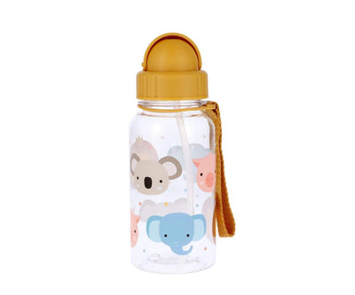 Straw Bottle, 500ml - Animal Friends