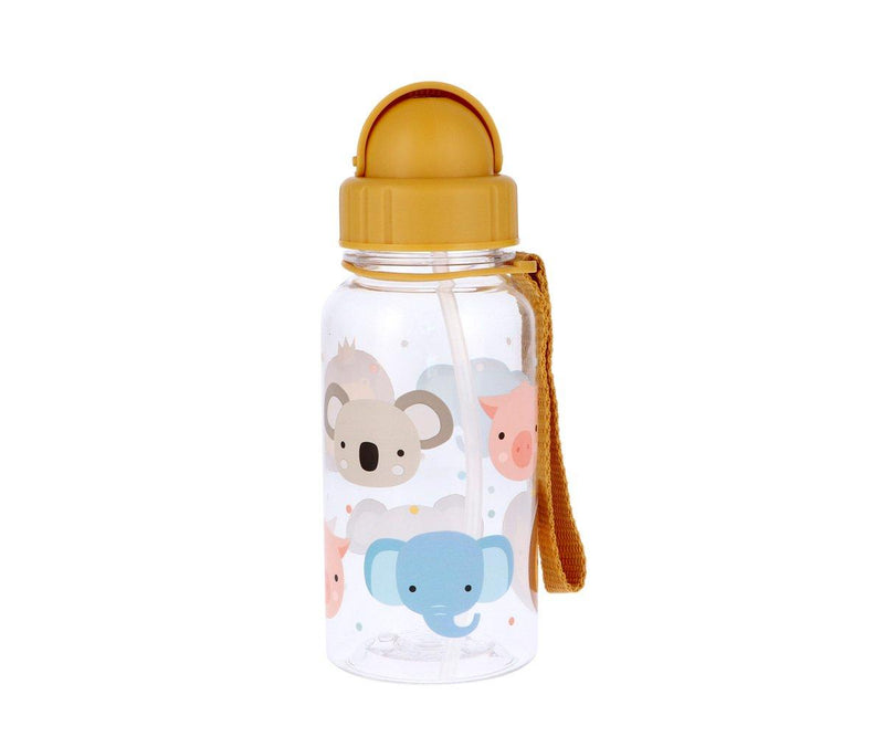 Straw Bottle, 500ml - Animal Friends