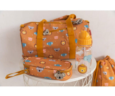 Straw Bottle, 500ml - Animal Friends