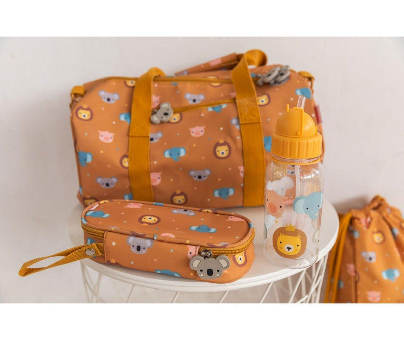 Straw Bottle, 500ml - Animal Friends