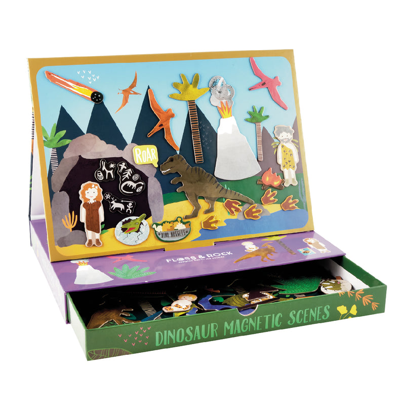 Magnetic Play Scene Incl 50 Magnets - Dinosaur