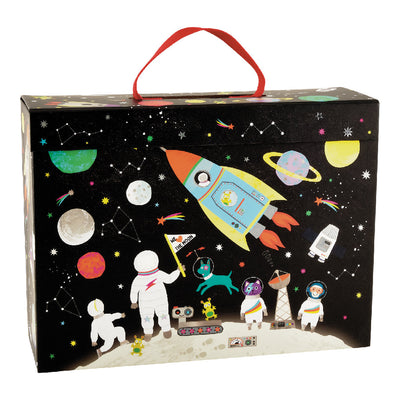 Floss & Rock - Play Box with Wooden Pieces Space - Swanky Boutique