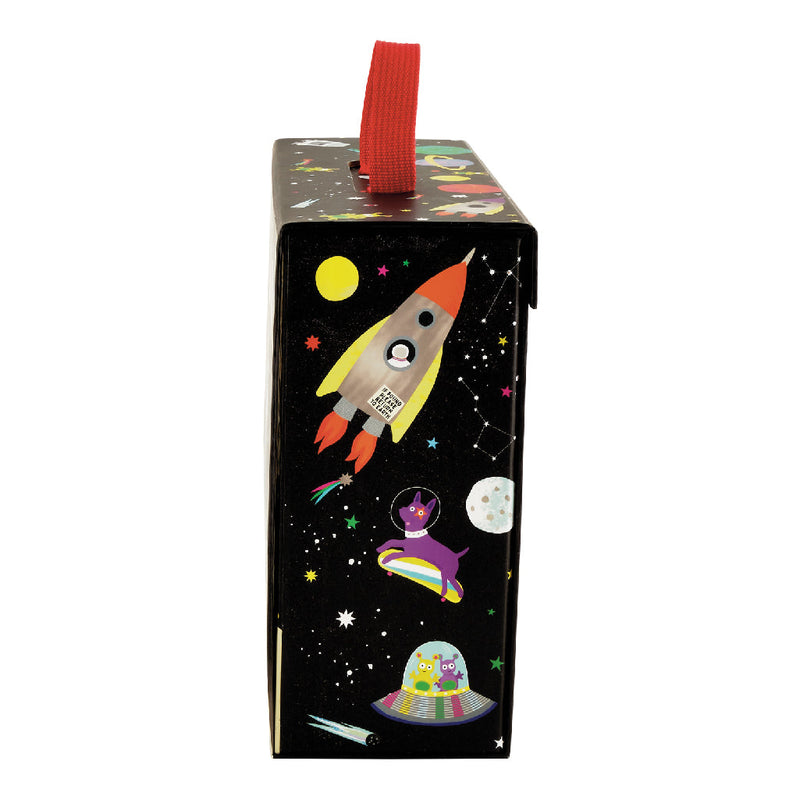 Play Box with Wooden Pieces - Space