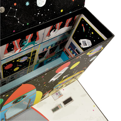 Play Box with Wooden Pieces - Space