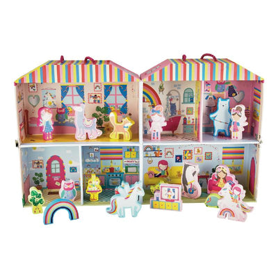 Play House with Wooden Pieces - Rainbow Fairy