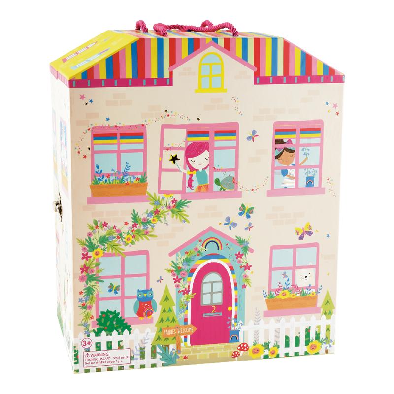 Play House with Wooden Pieces - Rainbow Fairy