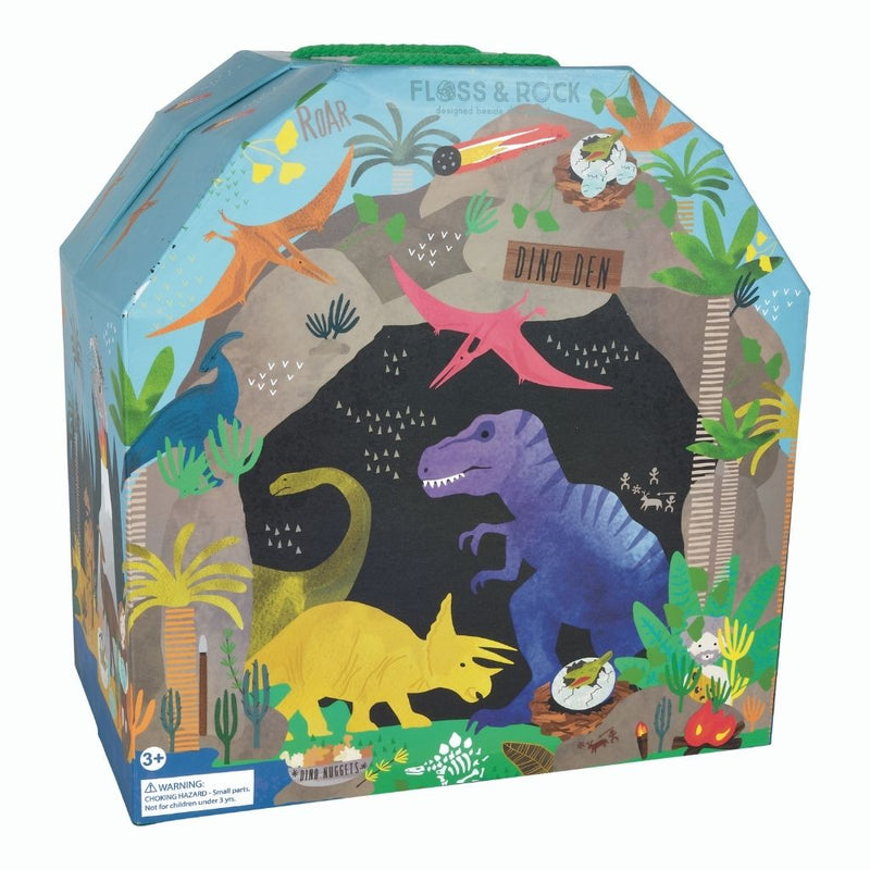 Play Box with Wooden Pieces - Dinosaur