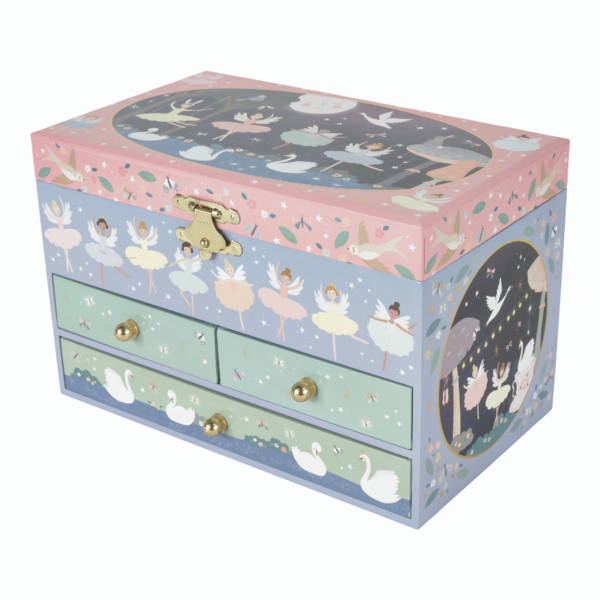 Jewellery Box with 3 Drawers, Musical - Enchanted Ballerina