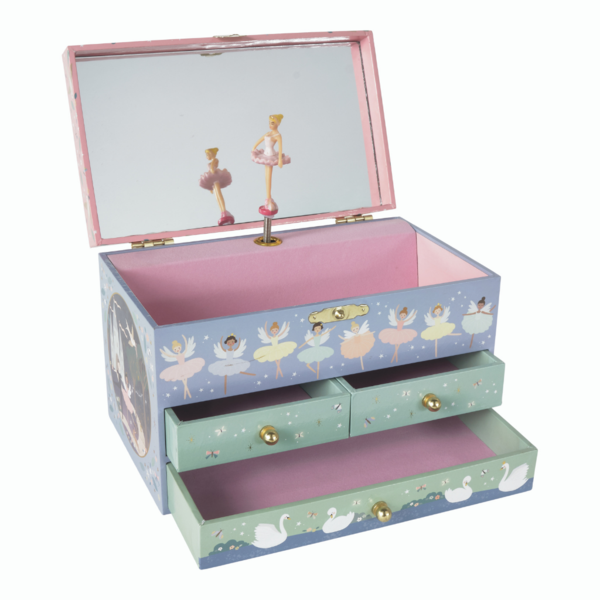 Jewellery Box with 3 Drawers, Musical - Enchanted Ballerina