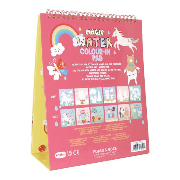 Floss & Rock - Magic Water Colour-In Flip Pad Rainbow Fairy - Swanky Boutique