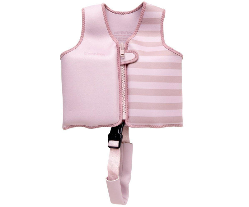 Swim Float Vest in Mesh Bag - Pink Stripes 3-6 Years