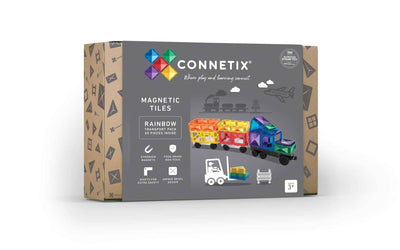 Connetix - Magnetic Tiles Rainbow Transport Pack (50 Pieces) - Swanky Boutique