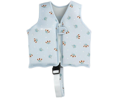 Tutete - Swim Float Vest with Mesh Bag Baby Elephants Blue 3-6 Years - Swanky Boutique