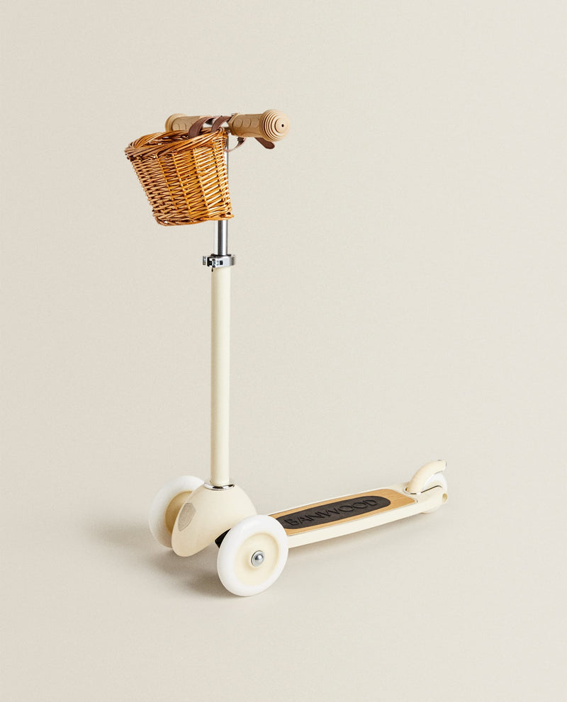 Scooter with front basket- Cream (3+ Years)