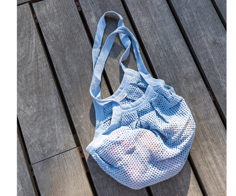 Tutete - Mesh Bag Organic Cotton Blue - Swanky Boutique