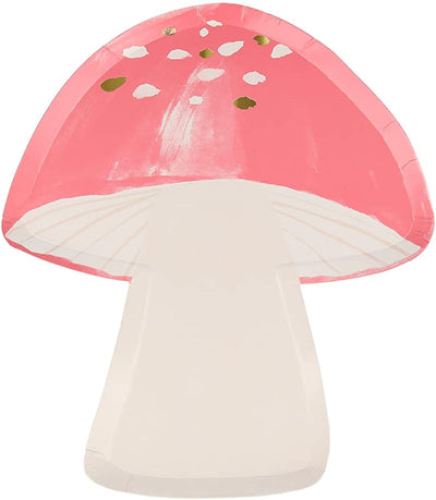 meri meri - plates fsc paper pack of 8 fairy mushroom - swanky boutique malta