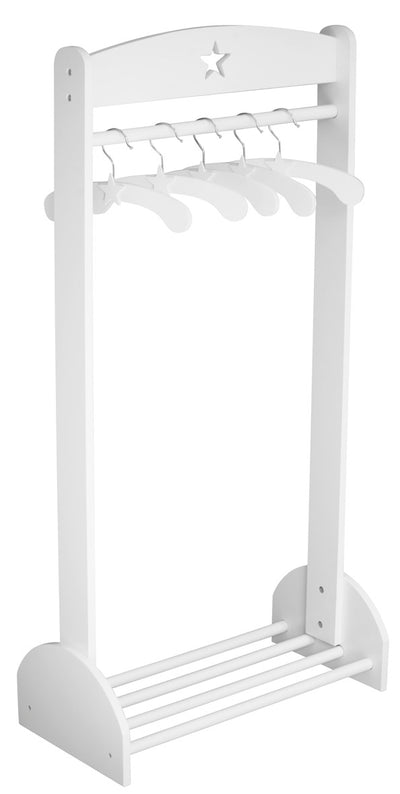 Clothing Rail, Star - White