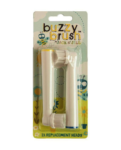 jack n' jill - toothbrush replacement heads for buzzy brush 2 pack - swanky boutique malta