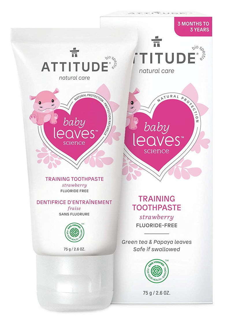 Attitude - Training Toothpaste Fluoride Free Strawberry - Swanky Boutique