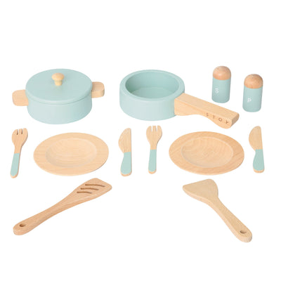 stoy - Kitchen Accessories, Cooking Play Set 10 Pieces - Green - swanky boutique malta