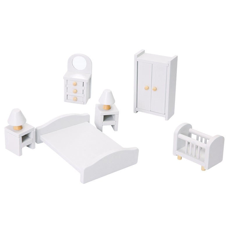 stoy - Doll’s House Bedroom Furniture, 8 Pieces - Grey - swanky boutique malta