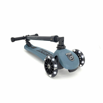 Scoot & Ride - Scooter Highwaykick 3 LED Lights Blue Steel (3-6 Years Old) - Swanky Boutique
