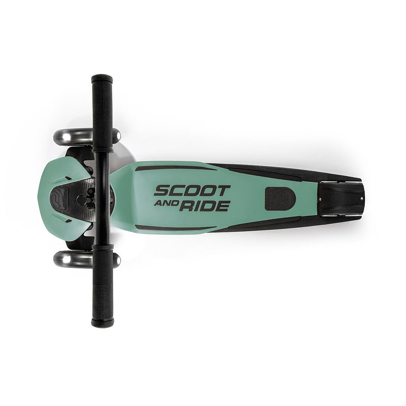 Scoot & Ride - Scooter Highwaykick 5 LED Lights Forest Green 5+ Years - Swanky Boutique