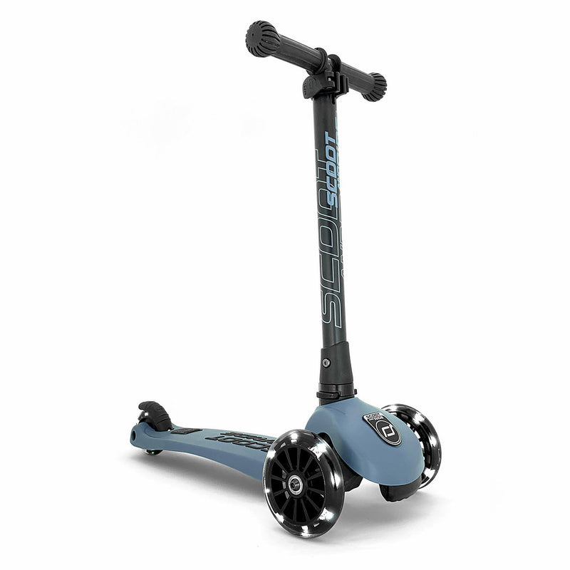 Scoot & Ride - Scooter Highwaykick 3 LED Lights Blue Steel (3-6 Years Old) - Swanky Boutique