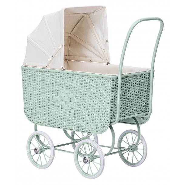 Doll’s Pram, Rattan - Mint