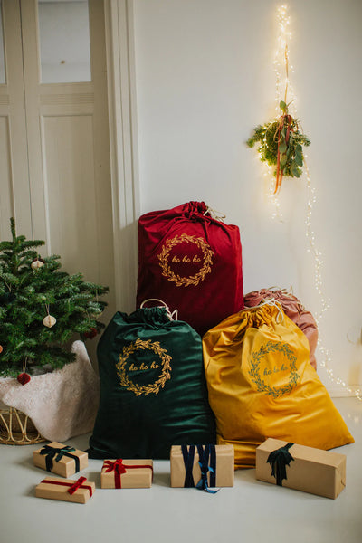 Betty's Home - Christmas Sack Velvet Yellow - Swanky Boutique