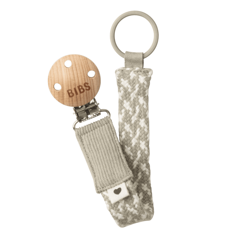 BIBS Pacifier Clip - Sand/ Ivory Swanky Boutique
