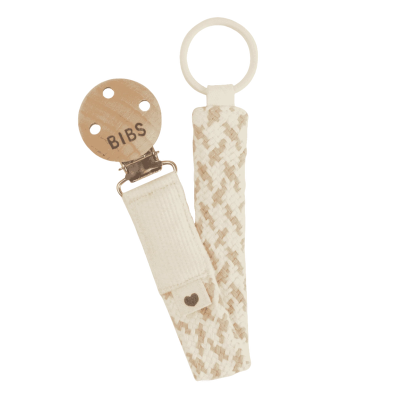 BIBS Pacifier Clip - Ivory/ Vanilla Swanky Boutique