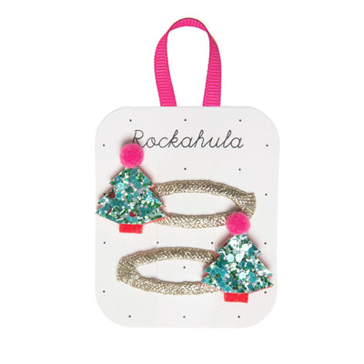 rockahula kids - Hair Accessories, Hair Clips - Sparkly Xmas Tree - swanky boutique malta