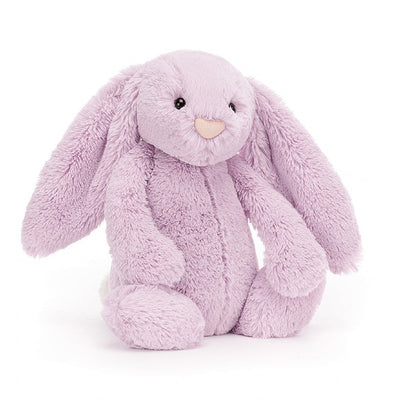jellycat - soft toy bashful bunny lilac medium h31cm- swanky boutique malta