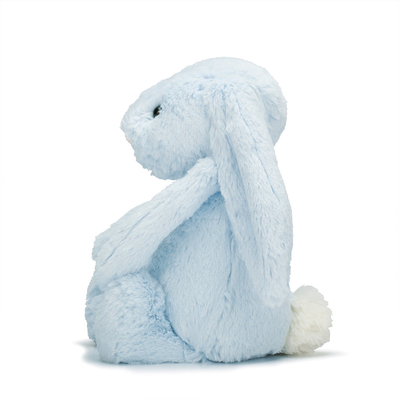 jellycat - soft toy bashful bunny blue medium h31cm- swanky boutique malta