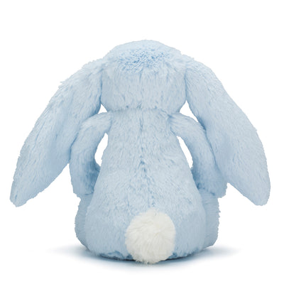 jellycat - soft toy bashful bunny blue medium h31cm- swanky boutique malta