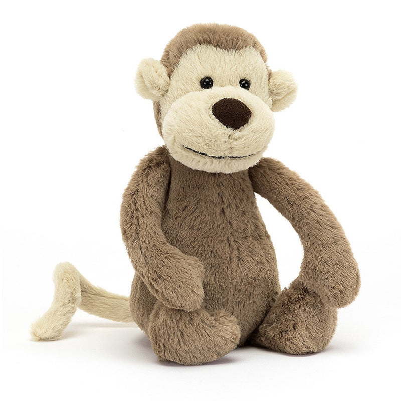 jellycat - soft toy bashful monkey various sizes - swanky boutique malta