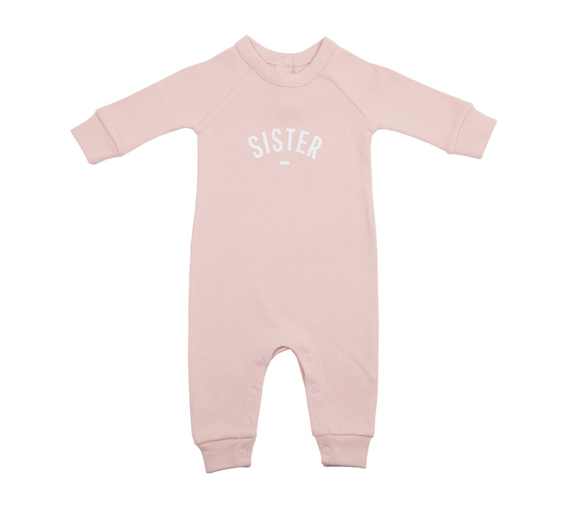 Bob & Blossom - Babygrow "Sister" Blush Pink - Swanky Boutique