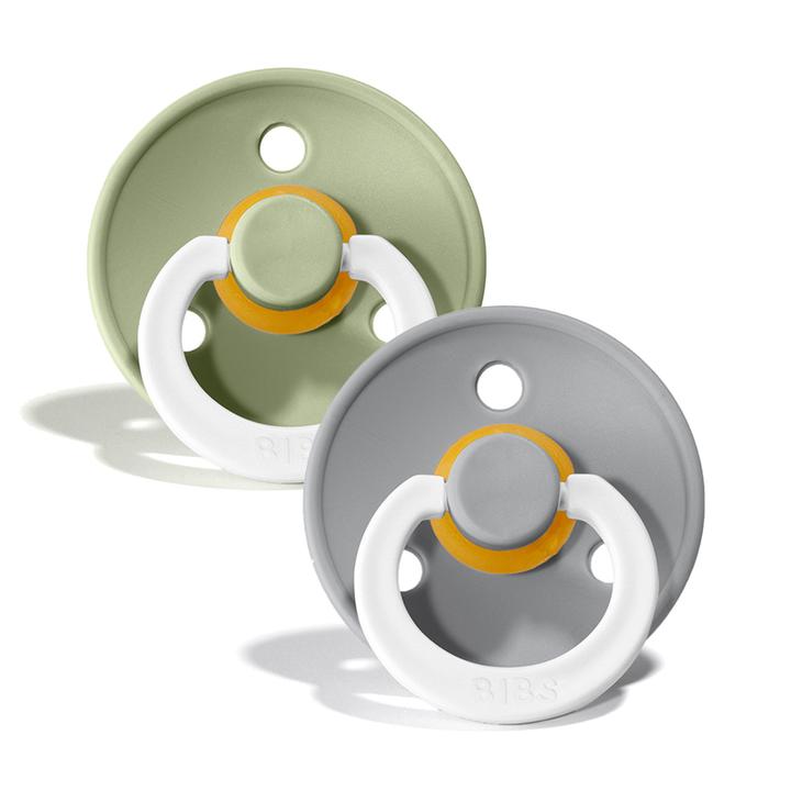 BIBS - Colour GLOW 2 PACK - Sage/Cloud - Swanky Boutique