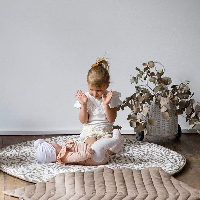 toddlekind - Quilted Cotton Reversible Playmats | Tan (123cm) - swanky boutique malta